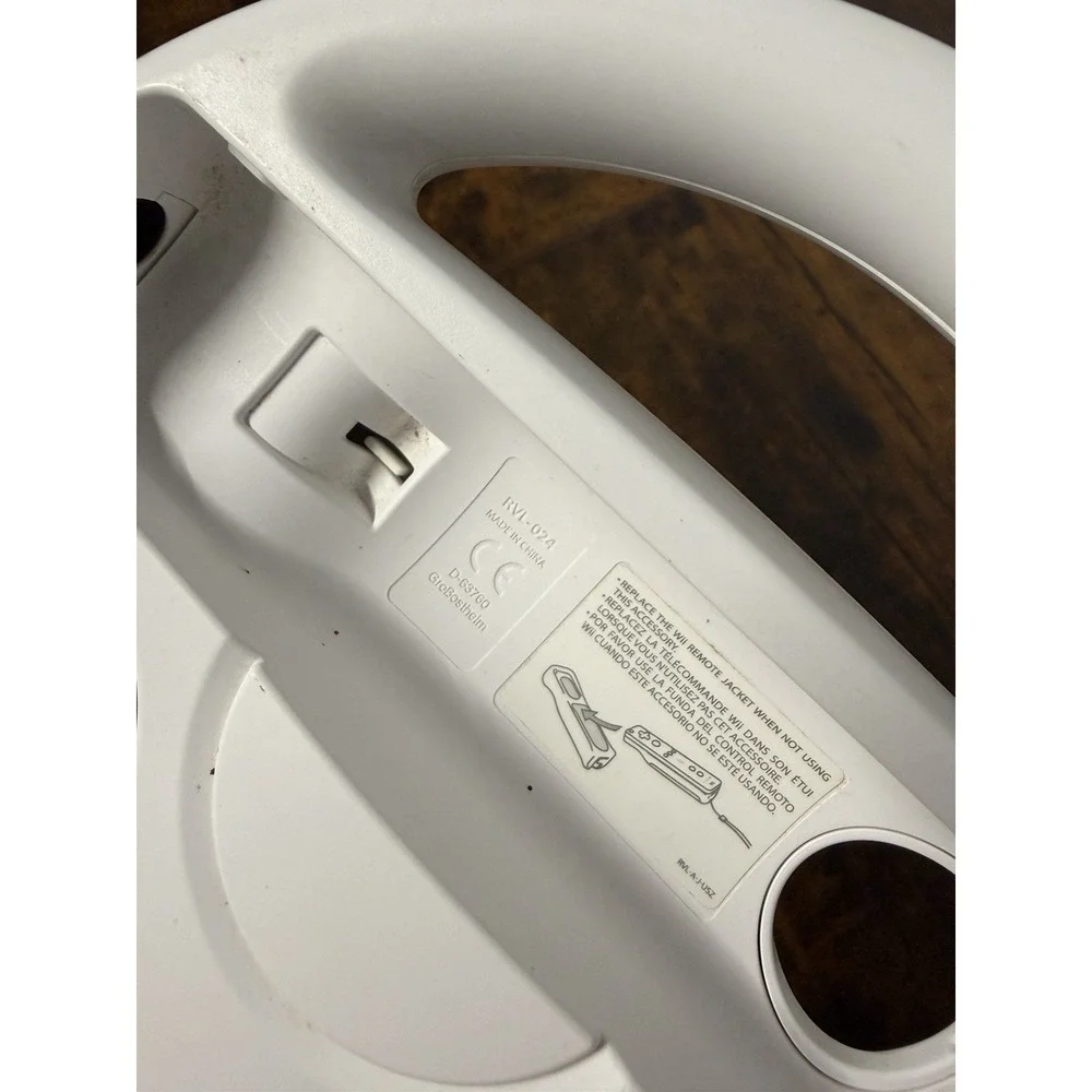 Nintendo Wii‎ White Racing Steering Wheel for Mario Kart (RVL-024) Genuine OEM